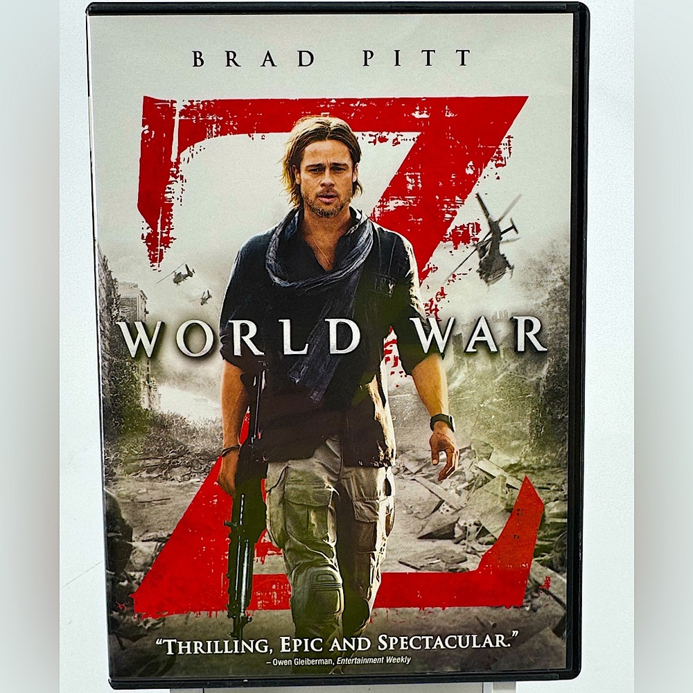 World War Z on DVD. Brad Pitt